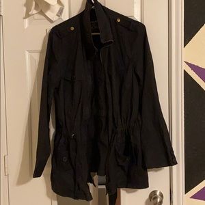 Black rain jacket